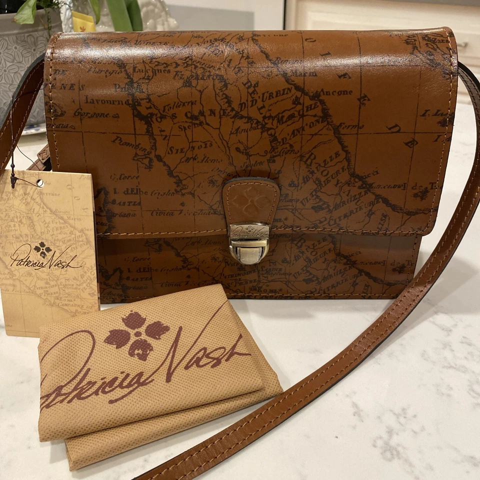 Patricia Nash Lanza Signature Map Crossbody Clutch S1414118 Once