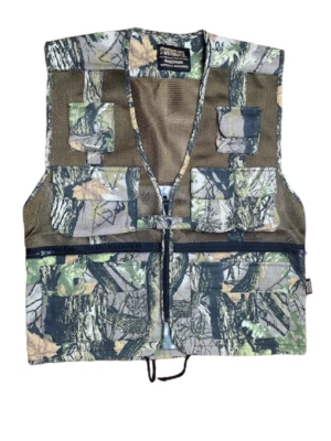 Herren Tarnfarbe Ärmellos Jagd Zelten Vogelbeobachtung Fischen Weste - Bild 1 von 2