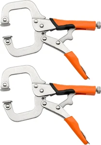 6 Inch C Clamp, Heavy Duty Vise Grip Locking Pliers Adjustable Face Clamp for Wo - Picture 1 of 12