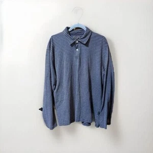 90’s Y2K Abercrombie Fitch Reliable Outdoor Goods L/S Striped Polo | Men’s XXL - Picture 1 of 8
