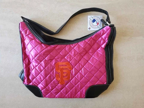 LITTLEARTH PROFANITY PINK QUILTED HOBO HANDBAG PURSE San Francisco Giants Cover