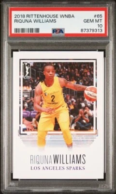 2018 Rittenhouse WNBA Riquna Willams PSA 10 Los Angeles Sparks  Miami Hurricanes - Image 1 of 2