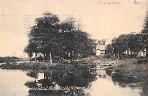 Wildwood NJ Rustic Bridge and Island, Magnolia Lake Divided Back Postcard 1908 - Picture 1 of 2