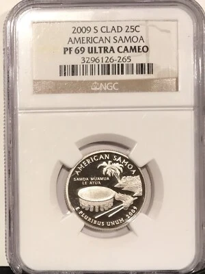 2009 S Quarter American Samoa PF69UC NGC - Image 1 of 2