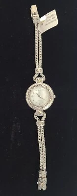 Часы Bali RoManse из чистого серебра 18 карат перламутровый браслет белый - 7,25 дюйма - Изображение 1 из 4