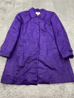 Яблоки Тренч женщин средний сливы фиолетовый искусственной замши куртка старые деньги Y2K - Изображение 1 из 4
