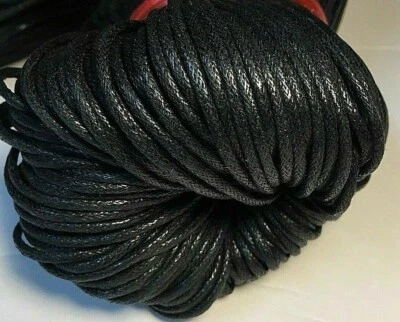 Cordón de algodón encerado de 1,5 mm para joyería con cuentas macramé anudar cuerda 50 pies Foto 1 de 2