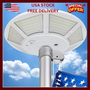 Solar Flag Pole Light 440 Super Bright LED Flagpole Light Solar Powered 4800 Lum - Picture 1 of 13