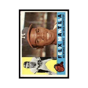 1960 Topps Baseball Card Felix Mantilla Milwaukee Braves #19 - Picture 1 of 3