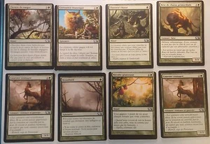 Lot de 8 cartes M13 Vertes MISPRINT - MISCUT Off-center - 8 cards - Mtg Magic  - Picture 1 of 1