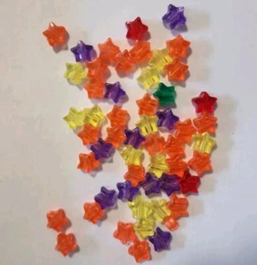 50 Acrylic Star Beads/Charms Approx. 6mm - Picture 1 of 4
