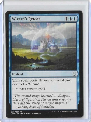 MTG Wizard's Retort Dominaria (DOM) Uncommon Magic Card #075/269 Unplayed - Image 1 of 2