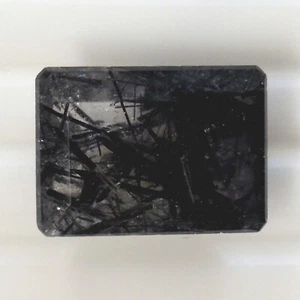 CUARZO TURMALINADO 23 x 17 MM CORTE ESMERALDA TODO NATURAL VENDIDO POR PIEDRA F-1031 - Imagen 1 de 1