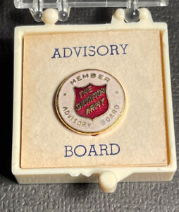 Vintage Salvation Army Gold Tone Advisory Board Member Lapel Pinback Pin NEW