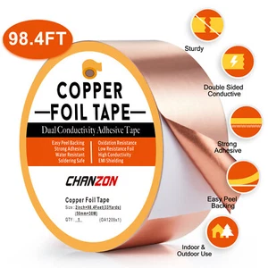 2" X 98.4Feet Copper Foil Tape with Conductive Adhesive for Guitar EMI Shielding - Picture 1 of 7