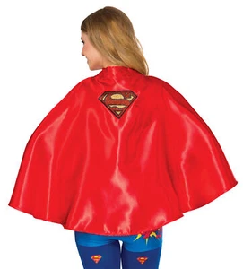 ADULT SUPERGIRL HERO RED CAPE HALLOWEEN COSTUME ACCESSORY RU32209 - Picture 1 of 1