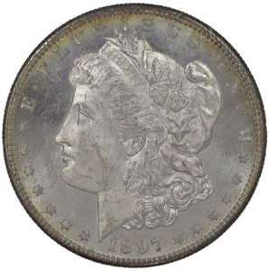 1897 S Morgan Dollar BU PL Raw Coin Uncirculated Proof Like Luster - Picture 1 of 3