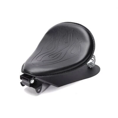 Черное заказное одиночное сиденье для мотоцикла 3 дюйма пружинное основание для Harley Honda Bobber Chopper - Изображение 1 из 4
