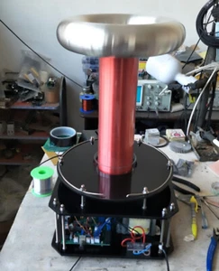 220V large Tesla music coil desktop version, lightning arc 0-50 cm adjustable - Picture 1 of 8