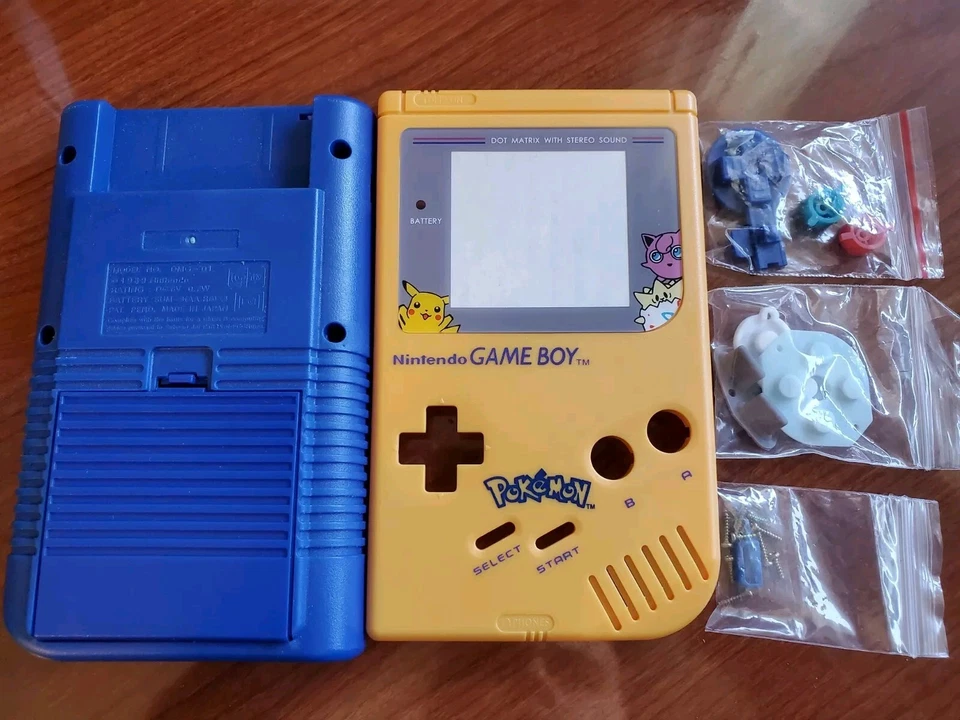 Replacement Housing Original Nintendo GB Game Boy Shell Blue yellow Pokemon DMG - Image 1 of 1