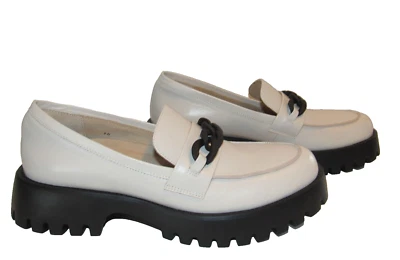 Mocasines VANELi para mujer talla 9 estrechos de cuero marfil con suela sin cordones Penny Foto 1 de 4