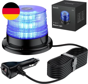 Justech 40 Leds Rundumleuchte 360° Blau Warnleuchte Blitzleuchte 7 Modus Mit 5M - Bild 1 von 12
