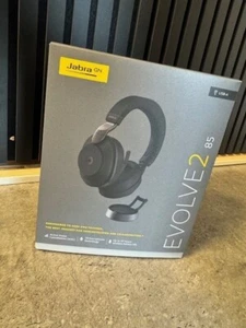 Jabra Evolve2 85 Stereo Wireless Headset (MS Teams, USB-A) with Charging Stand - Afbeelding 1 van 2