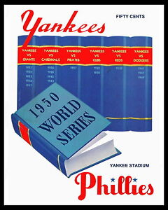 1950 World Series - (Yankees & Phillies) Program Poster  - 8x10 Color Photo