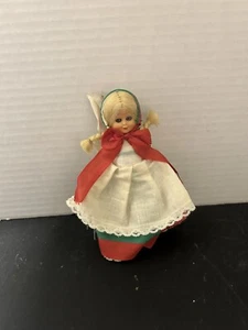 Vintage niederländische Folklore Kunststoff schläfrig blaue Augen blonde Haare Mädchen Puppe 7 Zoll - Bild 1 von 6