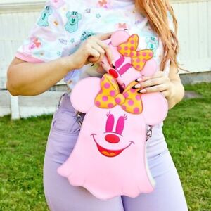 Pastel Ghost Minnie Mouse Glow-in-the-Dark Mini Backpack Wallet Ears