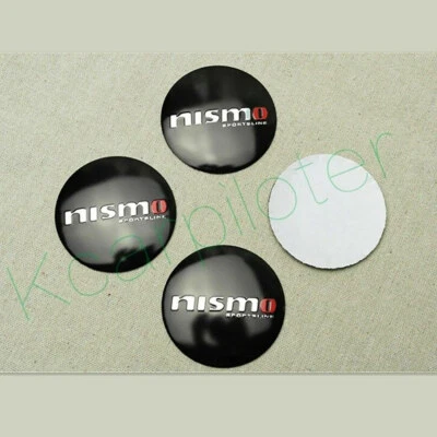 4Pcs Black Best Aluminum Alloy Nismo Auto Wheel Center Hub Caps Stickers Emblem# - Image 1 of 4