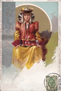 ROSJA: 1905 Seria pocztówek Syberia: "Młoda mongolska kobieta" - Zdjęcie 1 z 2