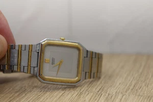 VTG Seiko Watch Men Silver Dial Two Tone 6430-5269 New Battery - Picture 1 of 6