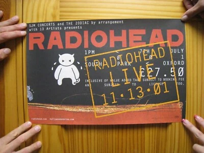 Radiohead Poster Promo Live from South Park Oxford Album - Image 1 of 2