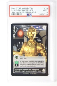 2001 Star Wars Jedi Knights CCG Premier C-3PO #19 PSA 9 Mint - Picture 1 of 2