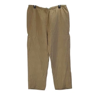 Pantalones de mujer Nurture L beige mezcla de seda/lino informales/oficina/aspecto capas - Imagen 1 de 8