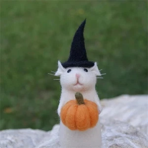 Halloween Mouse With A Needle Felted Mouse, Needle Felted Animal,New - Picture 1 of 8