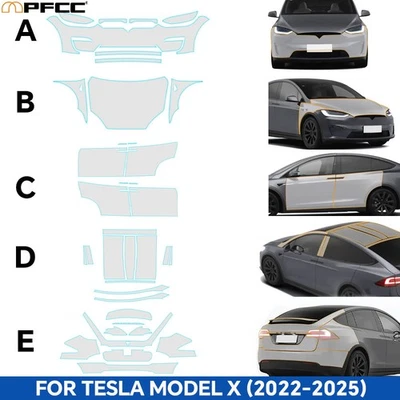 2022-2025 Tesla Model X Full Vehicle PreCut PPF Kit Paint Protection Film Glossy - Image 1 of 4