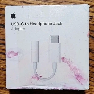 Apple USBC to Headphone Jack Adapter MW2Q3AM/A- A2049 3.5mm- OEM Original - New - Picture 1 of 5