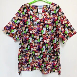 Landau Halloween Scrub Top, Sz. XXL, Multi Color~ NWOT - Picture 1 of 6