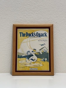 Vintage 1920s Sheet Music Cover The Duck’s Quack by Hannibal Maguire – Framed - Picture 1 of 10