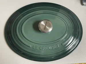 Le Creuset #33 Oval Artichaut Cast Iron Enamel Dutch Oven Lid Only Rare Find - Picture 1 of 4