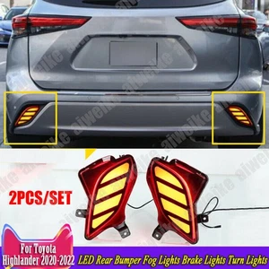 For Toyota Highlander 2020-2024 LED Rear Bumper Fog Light Brake Light Turn Light - Picture 1 of 6