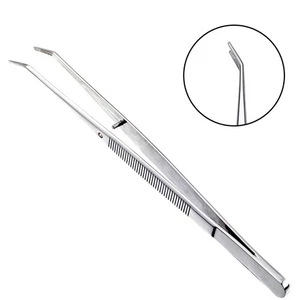 Nail Art Rhinestone Nippers Tweezers Stainless Steel Glitter Picking Up - Picture 1 of 12