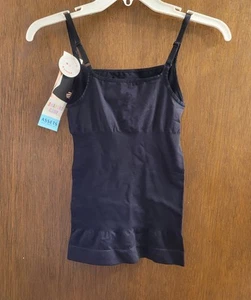 Assets by Spanx Black Shaping Tank Cami shapewear cami taglia Medium senza cuciture - Foto 1 di 4