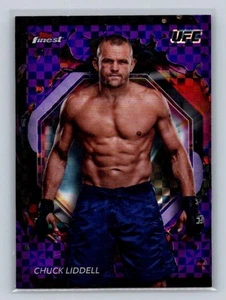 2024 Topps Finest UFC #297 Chuck Liddell Purple Checkerboard 44/75-LTHeavyweight - Picture 1 of 2