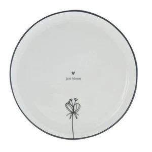Kuchenteller, Dessertteller JUST BLOOM mit Blume D. 19cm Bastion Collections - Bild 1 von 2