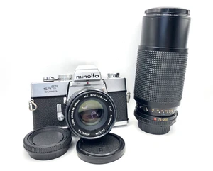 Minolta Super SR-T  102 303 Film Camera & 50mm F/1.7 & 75-200mm F/4.5 Lens Set - Picture 1 of 20