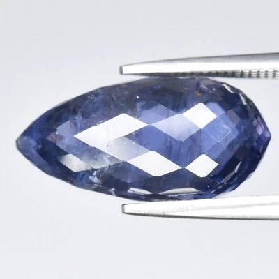 💎 6.06ct 15.7x7.7mm Briolette Natural Azulado Violeta Iolita - Piedra preciosa África Foto 1 de 4