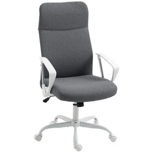 HOMCOM High Back Office Chair, Computer Desk Chair for Home, Grey - Picture 1 of 11